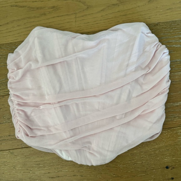 Modegal Women's Vintage Strapless Boned Mesh Bustier Zip Corset - Picture 2 of 5